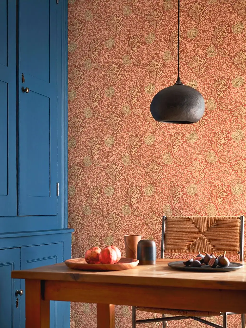 Morris Apple, rust gold - Blätter - Früchte - Creme - Rot - Türkis - Morris & CO