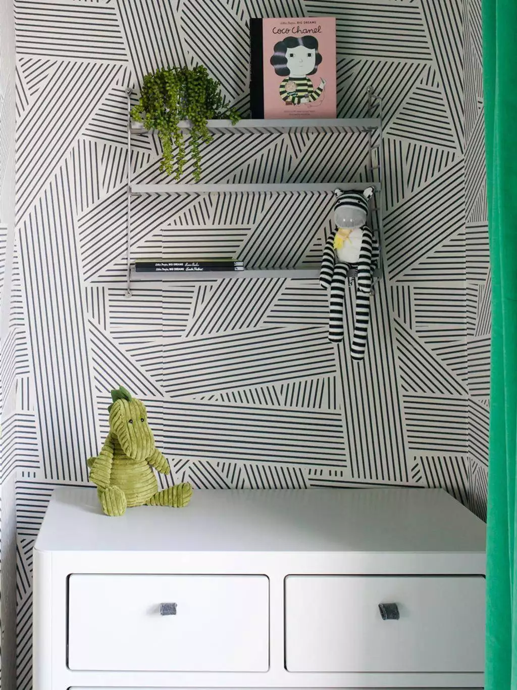 Oblique | Liquorice - Grafische Muster - Linie - Streifen - Anthrazit - Schwarz und Weiß - Custhom