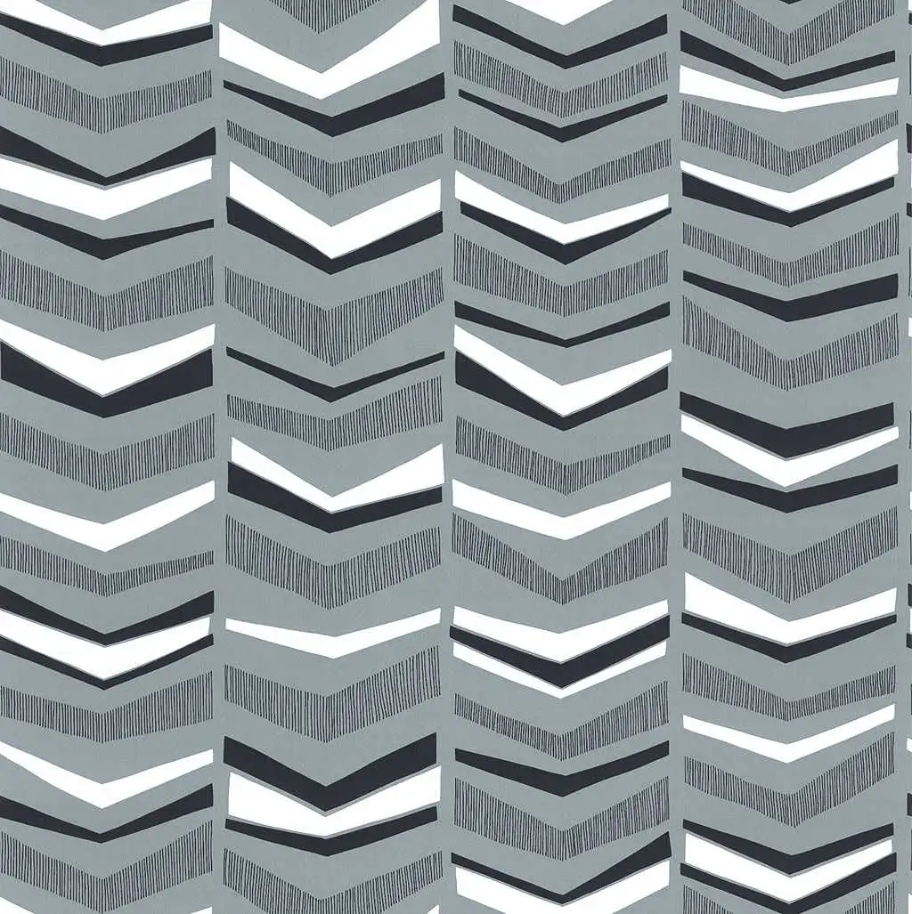 Chevron, col.05 - Zickzack - Grau - Schwarz - Weiß - MissPrint