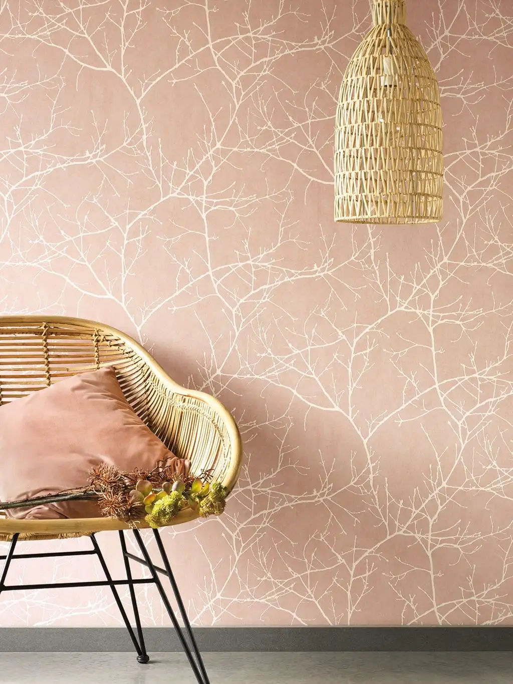 Arbre, col. 08 - Äste - Creme - Rosa - Casadeco