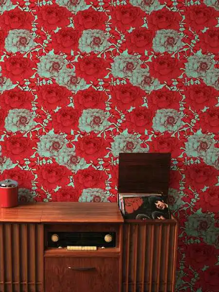 RoseFlower, poppy red - Blumen - Mint - Rot - Camilla Meijer