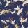 Sencha, marine - Tapeten mit Vogelmotiven - Tier Tapeten - Blau - Gold - Weiß - TENUE_DE_VILLE