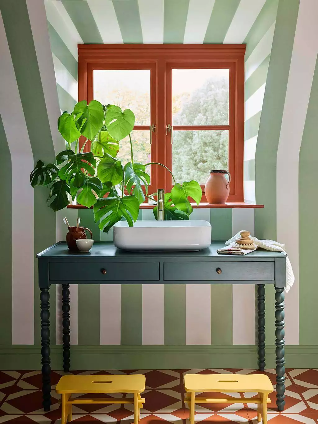 Broad Stripe, Pea - Streifen - Grün - Little Greene
