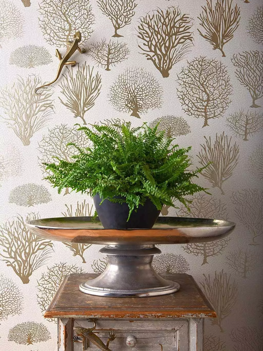 Seafern, col.10 - Korallen - Unterwasserwelt - Creme - Gold - Grau - Cole & Son