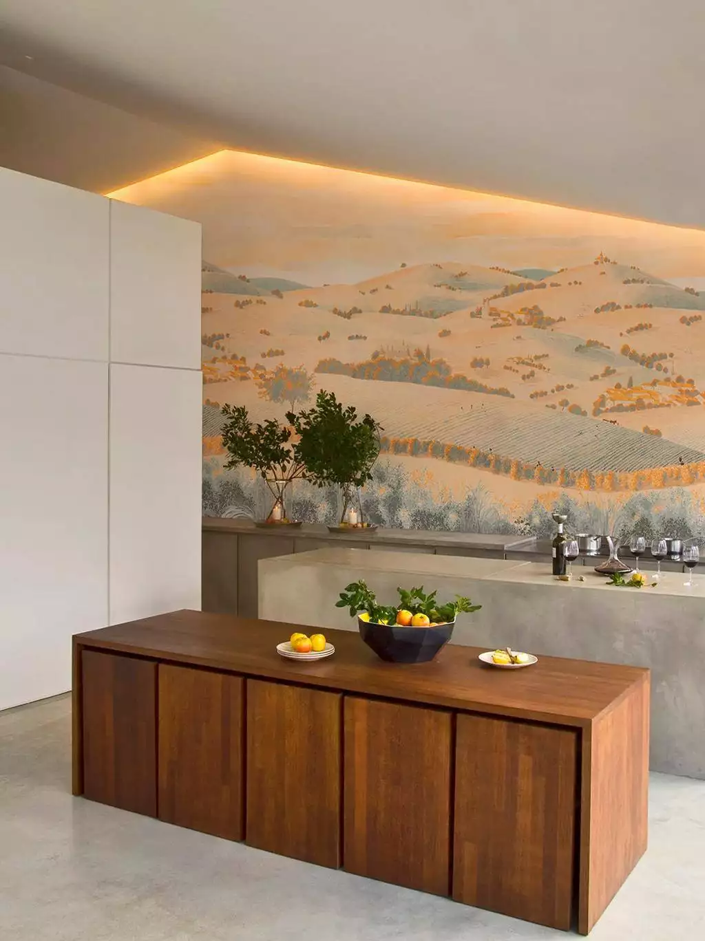 Vendanges - Bäume - Florale Muster - FotoTapeten - Gebäude - Landschaft - Multicolor - Isidore Leroy