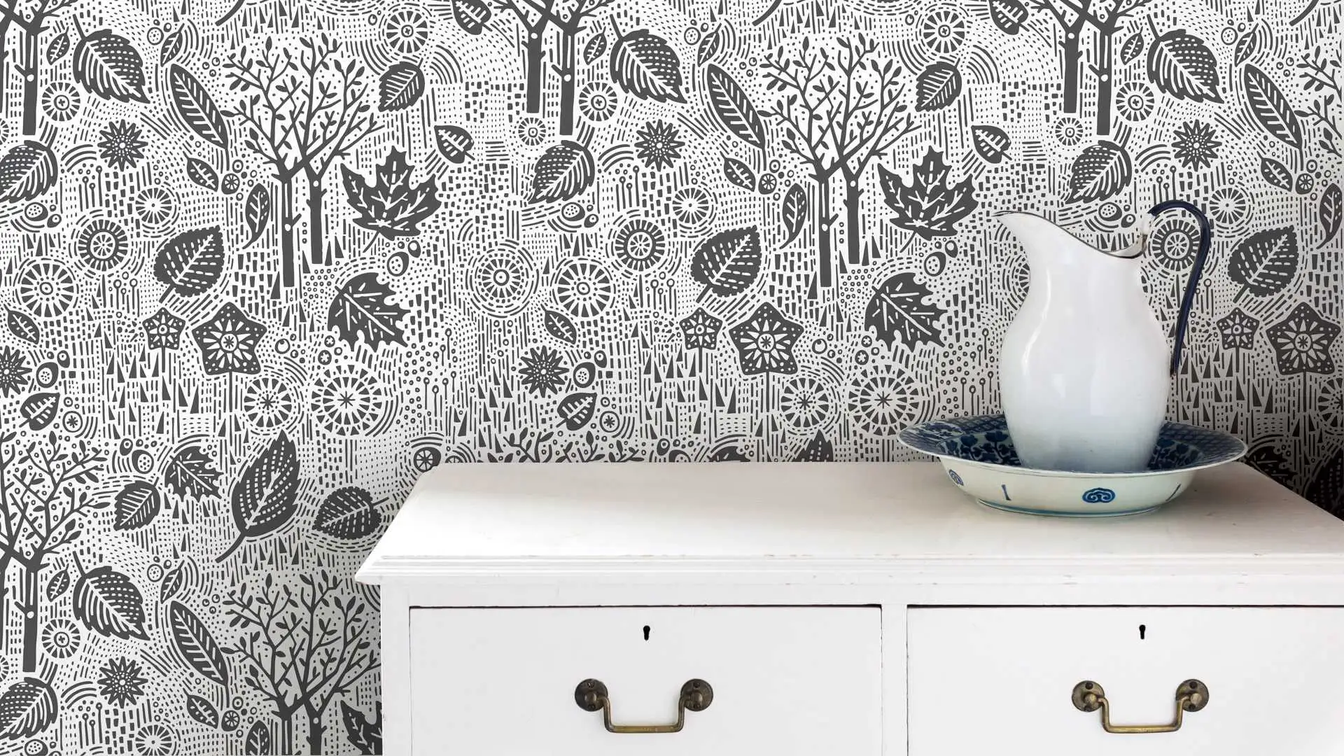 Autumn, charcoal - Bäume - Bold & Noble