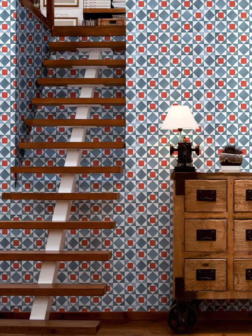 Kaleido - Fliesen - Kachel &amp - Steinoptik - Grau - Rot - Weiß - COORDONNÈ