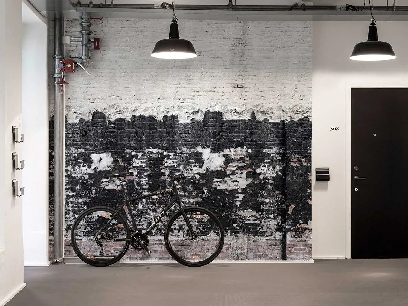 Deconstructed Domino - Backstein - Steinoptik - Grau - Schwarz - Weiß - Rebel Walls