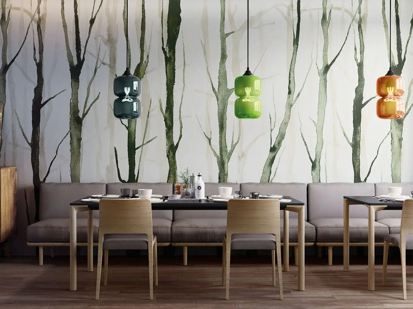 ALBERI ZEN, GREEN - Gras - Grün - Weiß - Tecnografica