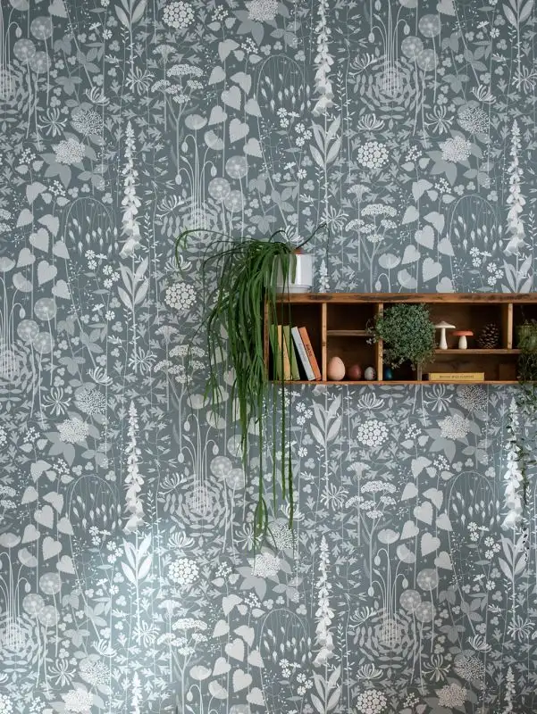 Hedgerow Wallpaper in Furling