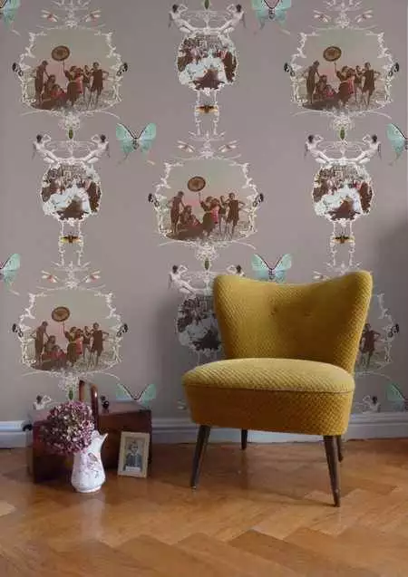 A bash or do, col.01 - Figuren - Tier Tapeten - Grau - Multicolor - Elli Popp