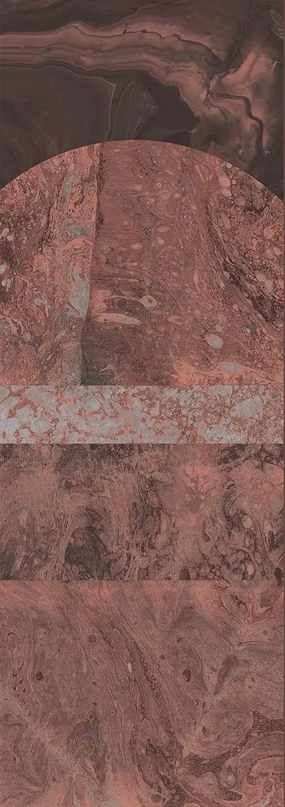 Alicante canyon, col. 04 - Beton - Graphisch - Steinoptik - Braun - Creme - Masureel