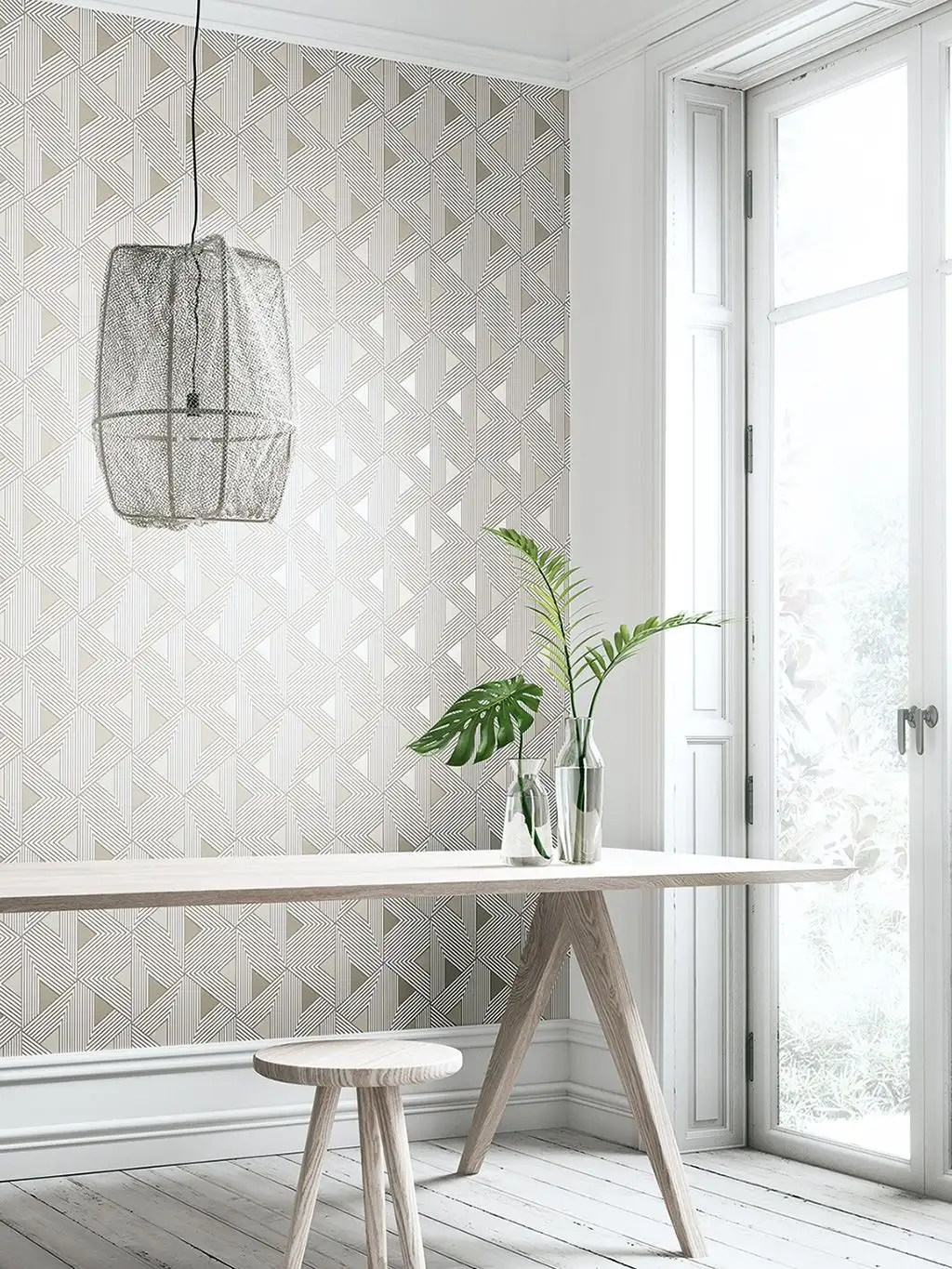 Ferro, col. 3 - Graphisch - Creme - Weiß - Masureel