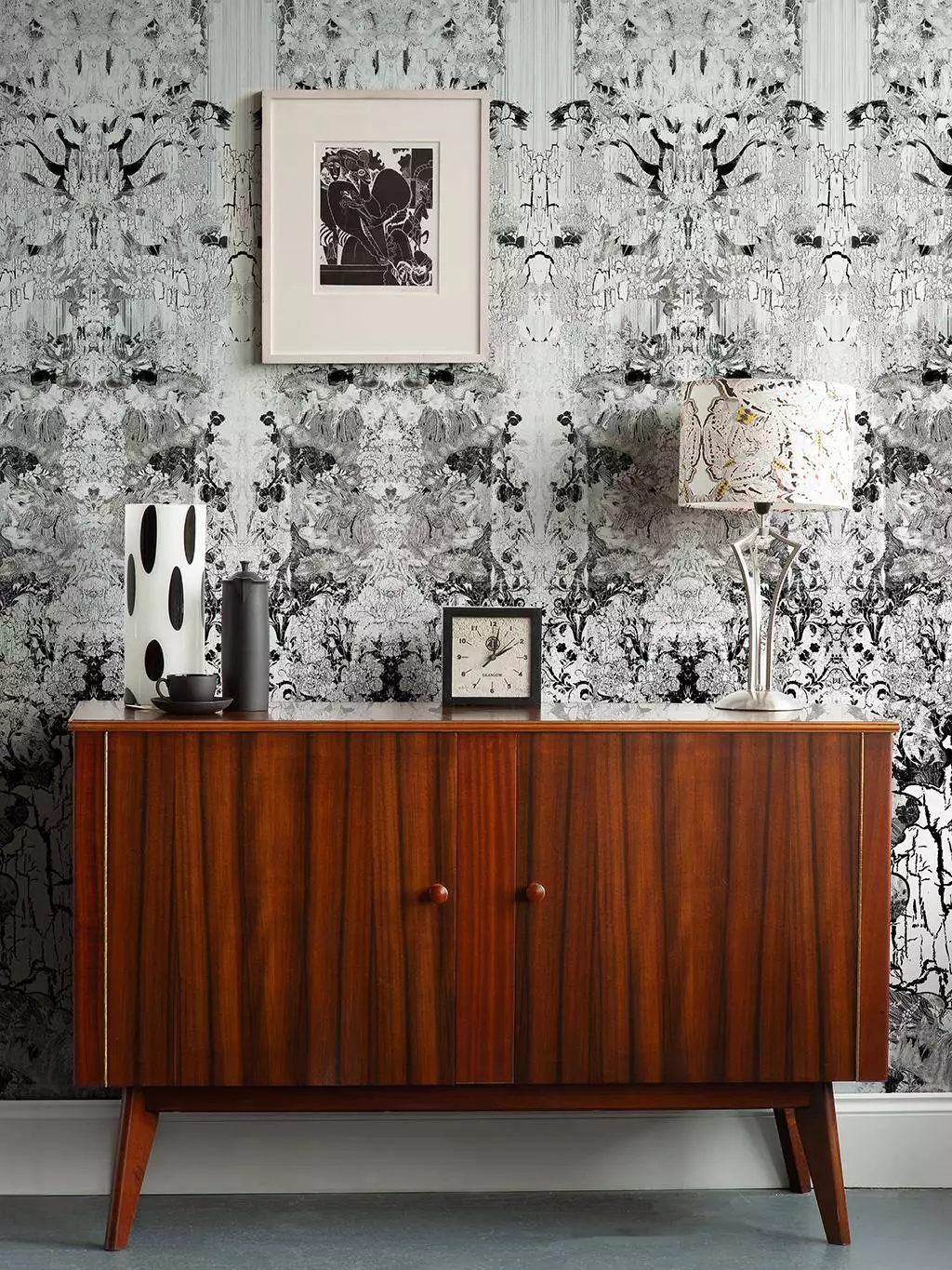 Ripolin Panel Wallpaper - FotoTapeten - Klassische Muster - Anthrazit - Creme - Timorous Beasties