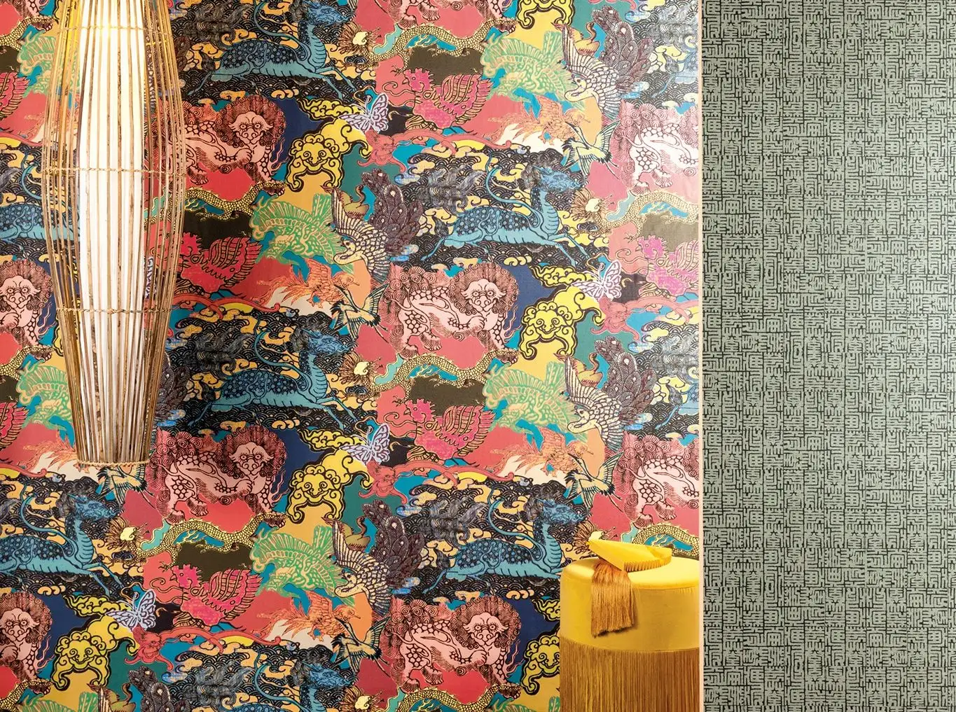 Dragon, col. 01 - Asia - Landschaft - Tier Tapeten - Multicolor - Masureel