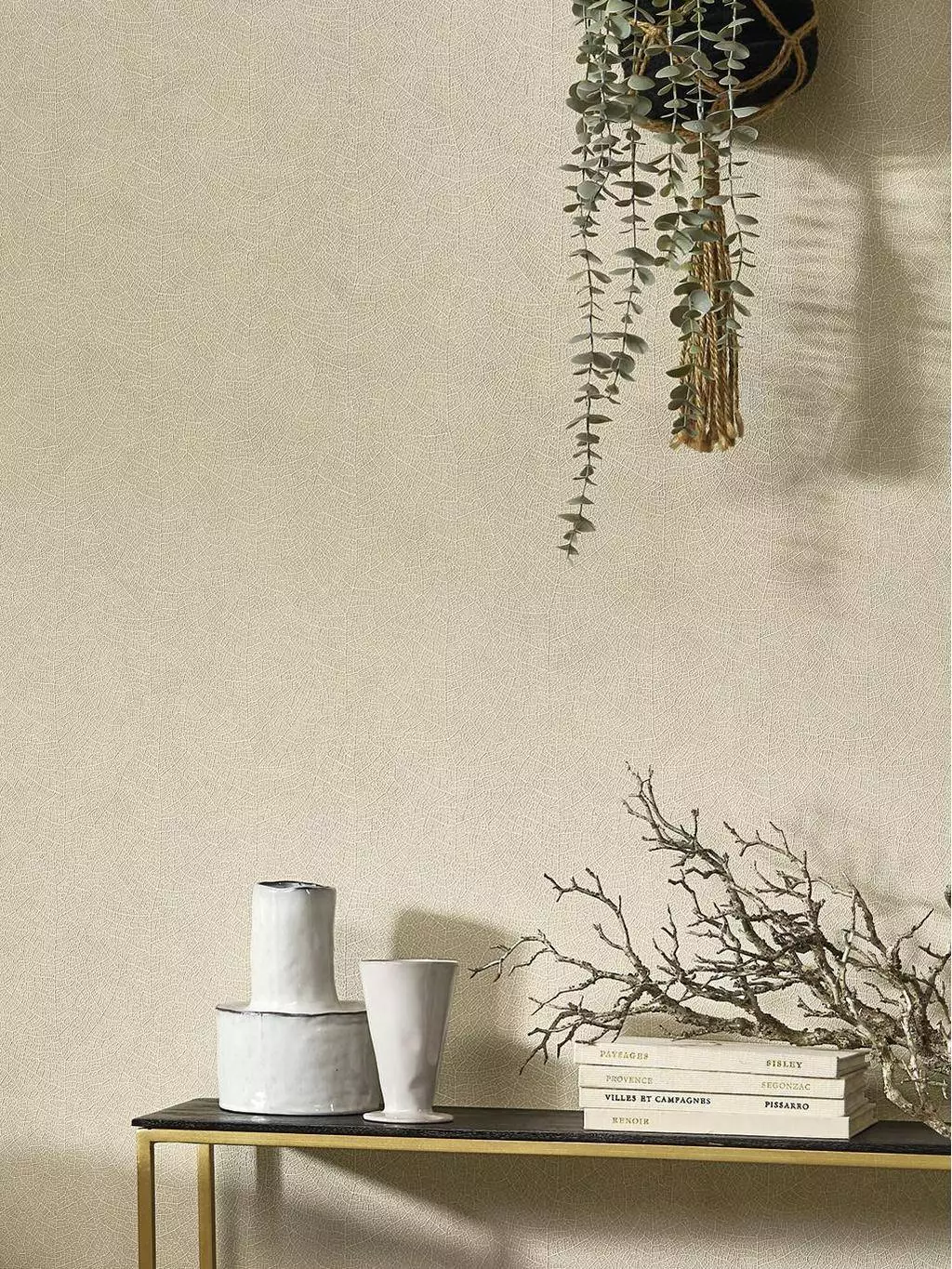 Nola, col. 03 - Abstrakt - Blätter - Beige - Casadeco