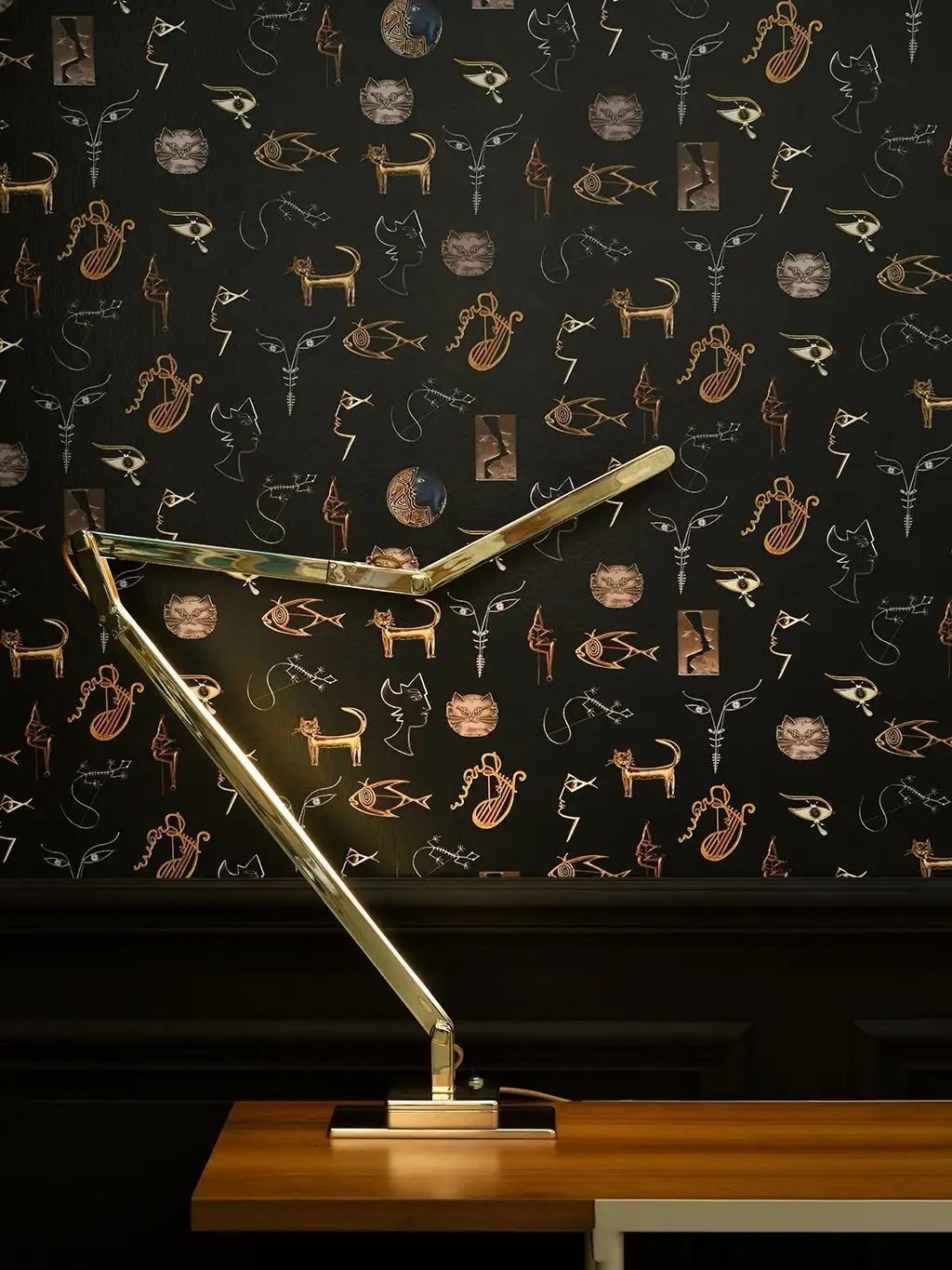 Joyaux, col. 01 - Gesichter - Tier Tapeten - Multicolor - Le Lievre