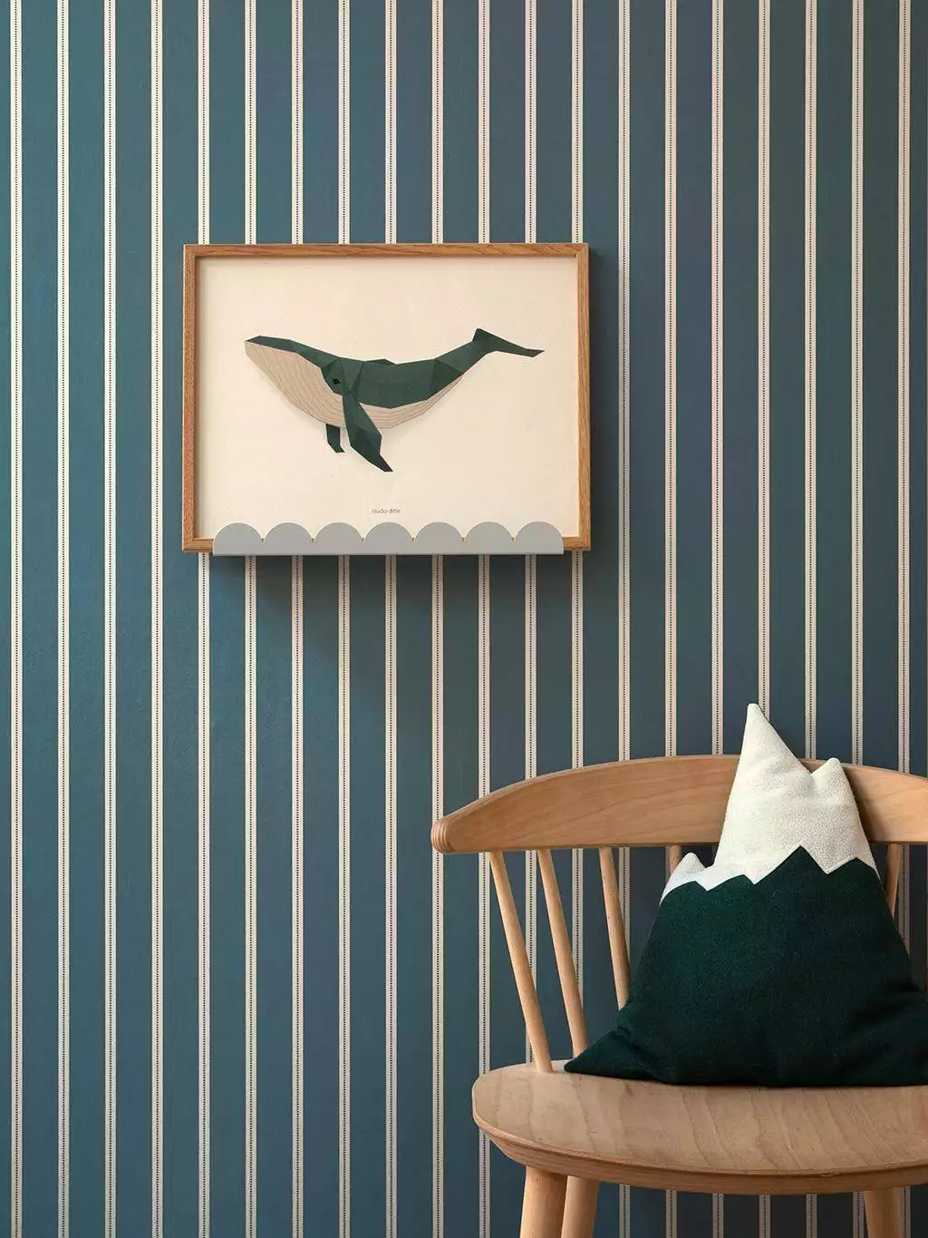 Ribbon, denim - Streifen - Blau - Creme - StudioDitte