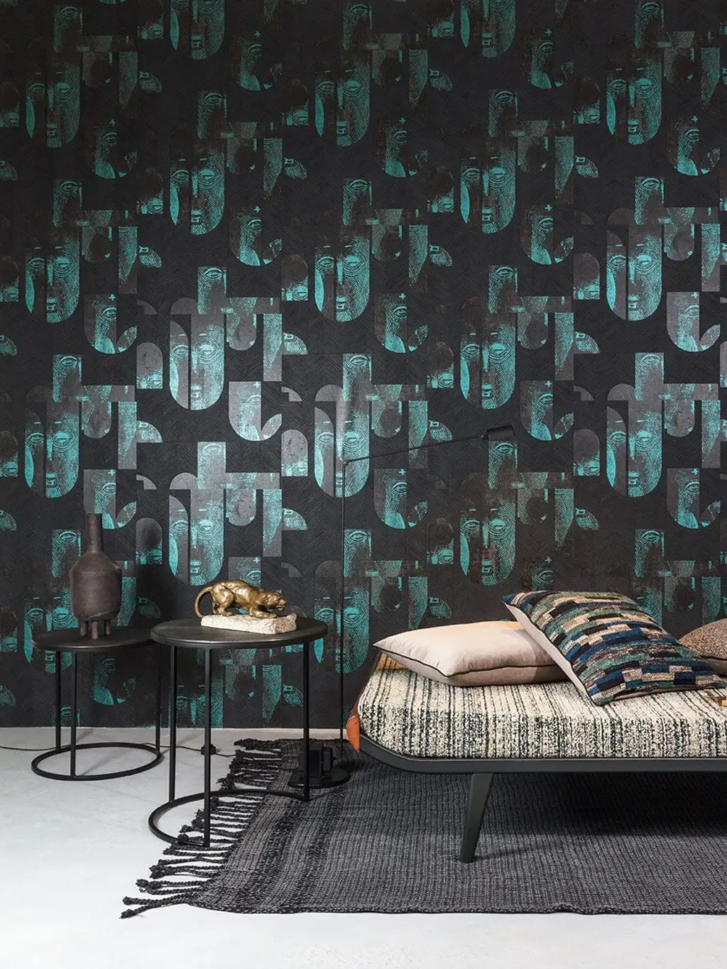 Mask Jungle - Gesichter - Grün - Schwarz - Masureel