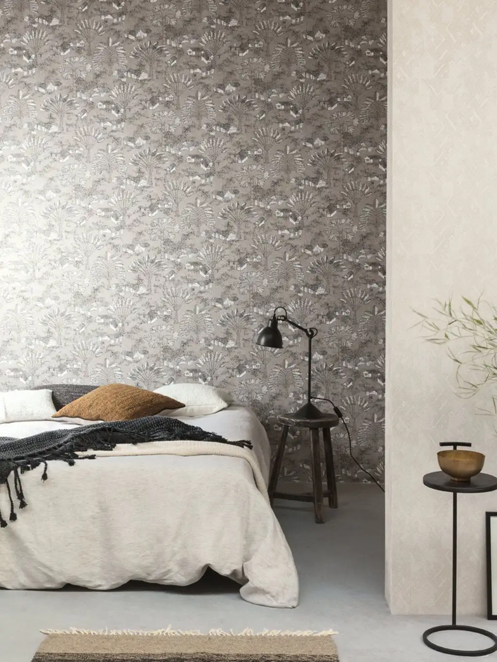 Louam Cinder - Bäume - Figuren - Gebäude - Anthrazit - Grau - Weiß - Masureel