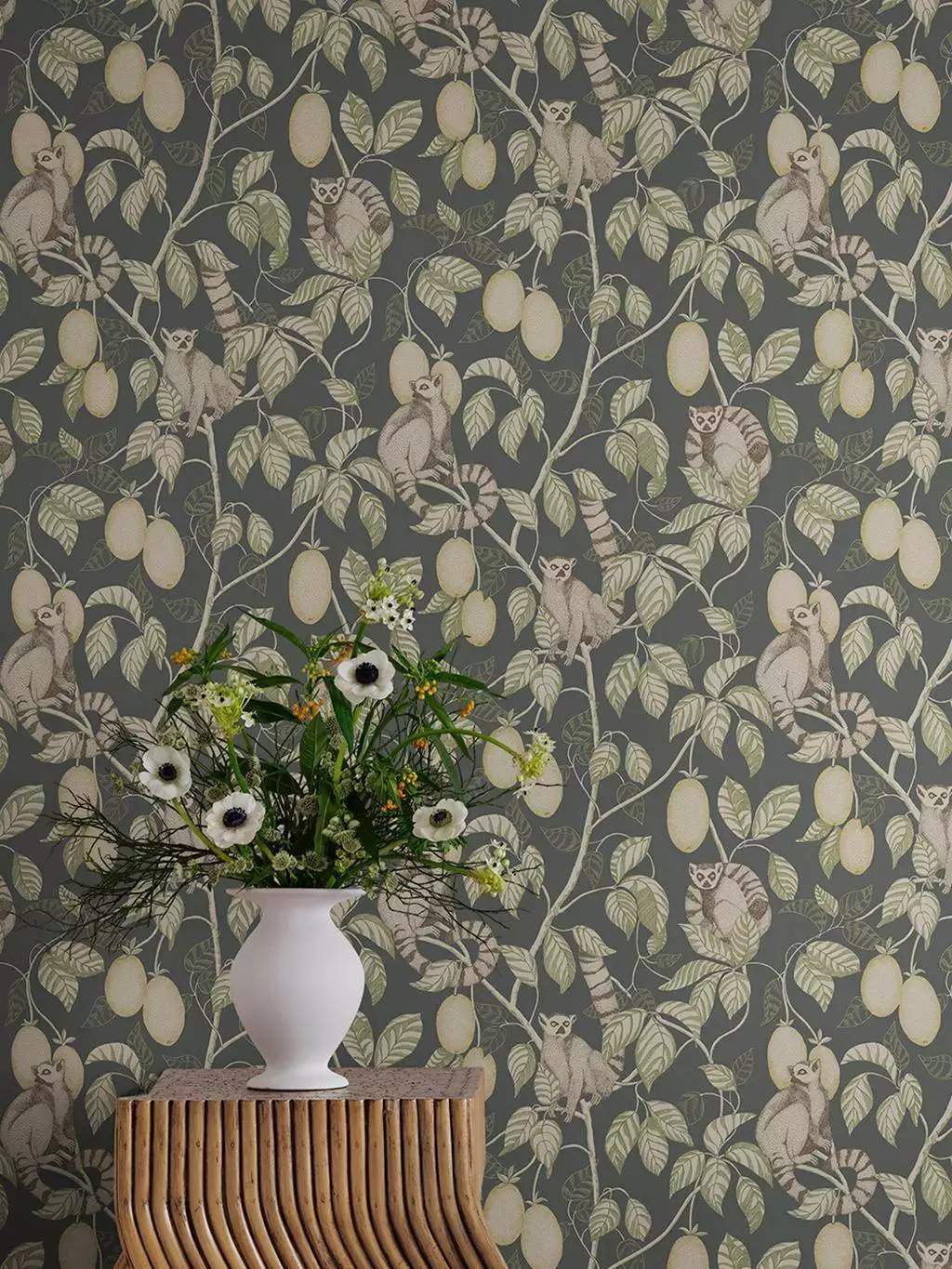 Elliot, col. 32 - Blätter - Früchte - Obst - Ranken - Tiere - Blau - Olive - Sandberg