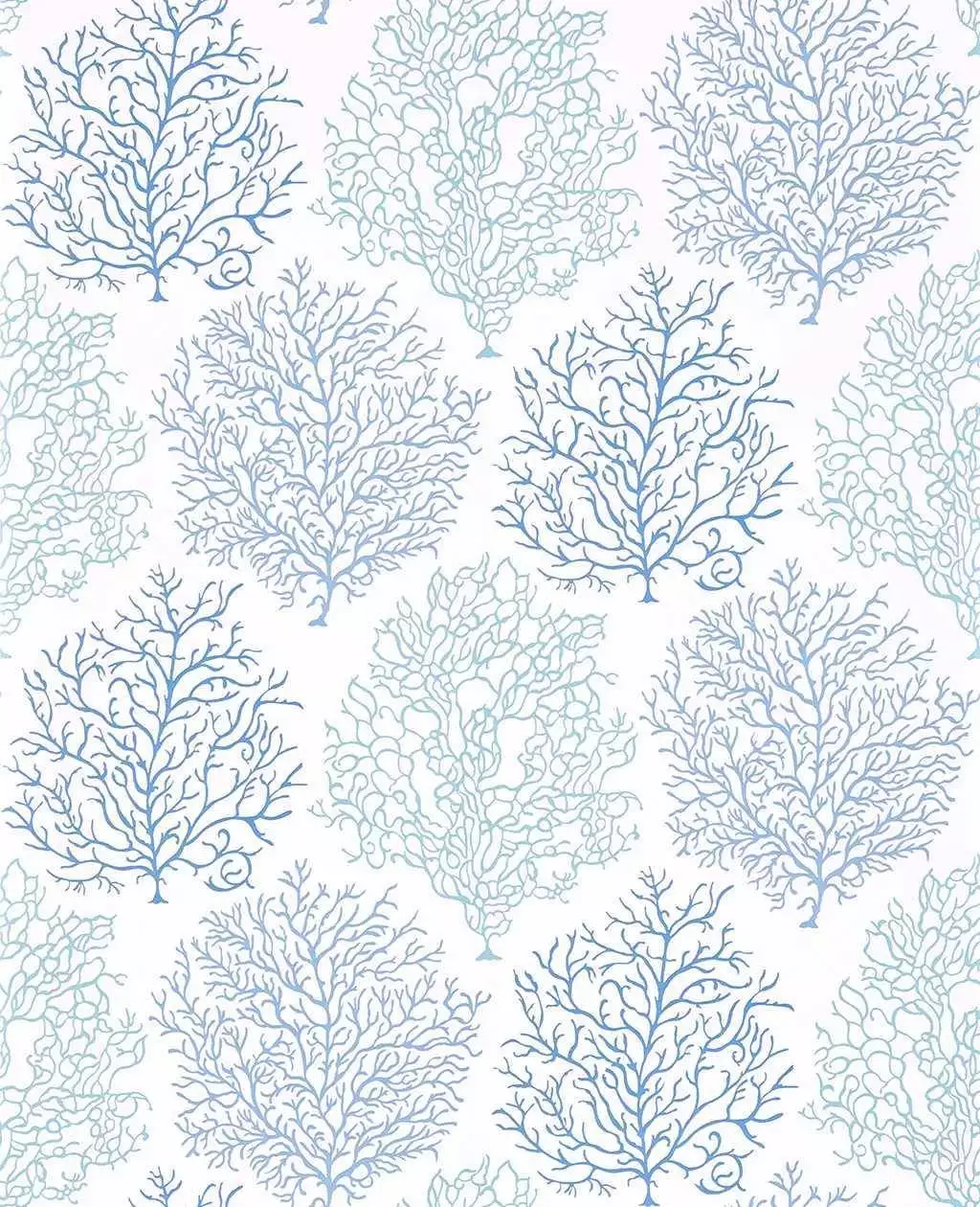 Julia, col.90 - Korallen - Blau - Hellblau - Perlmutt - Sanderson 