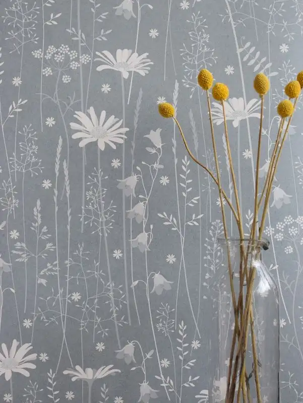 Daisy Meadow Wallpaper in Moonrise
