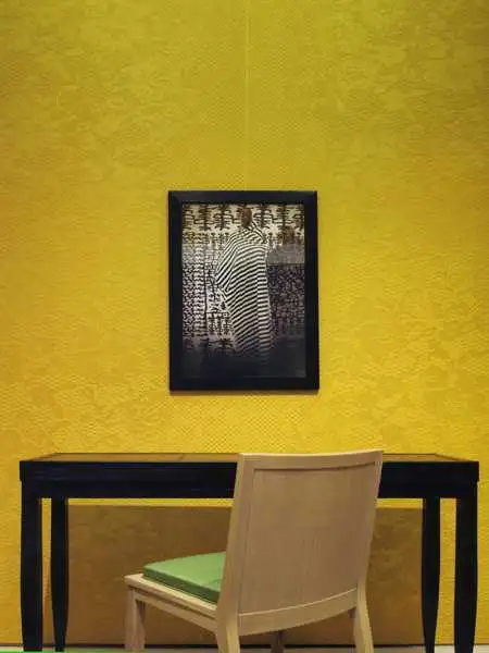 Osane, col.20 - Stofftapeten - Gelb - Gold - Èlitis