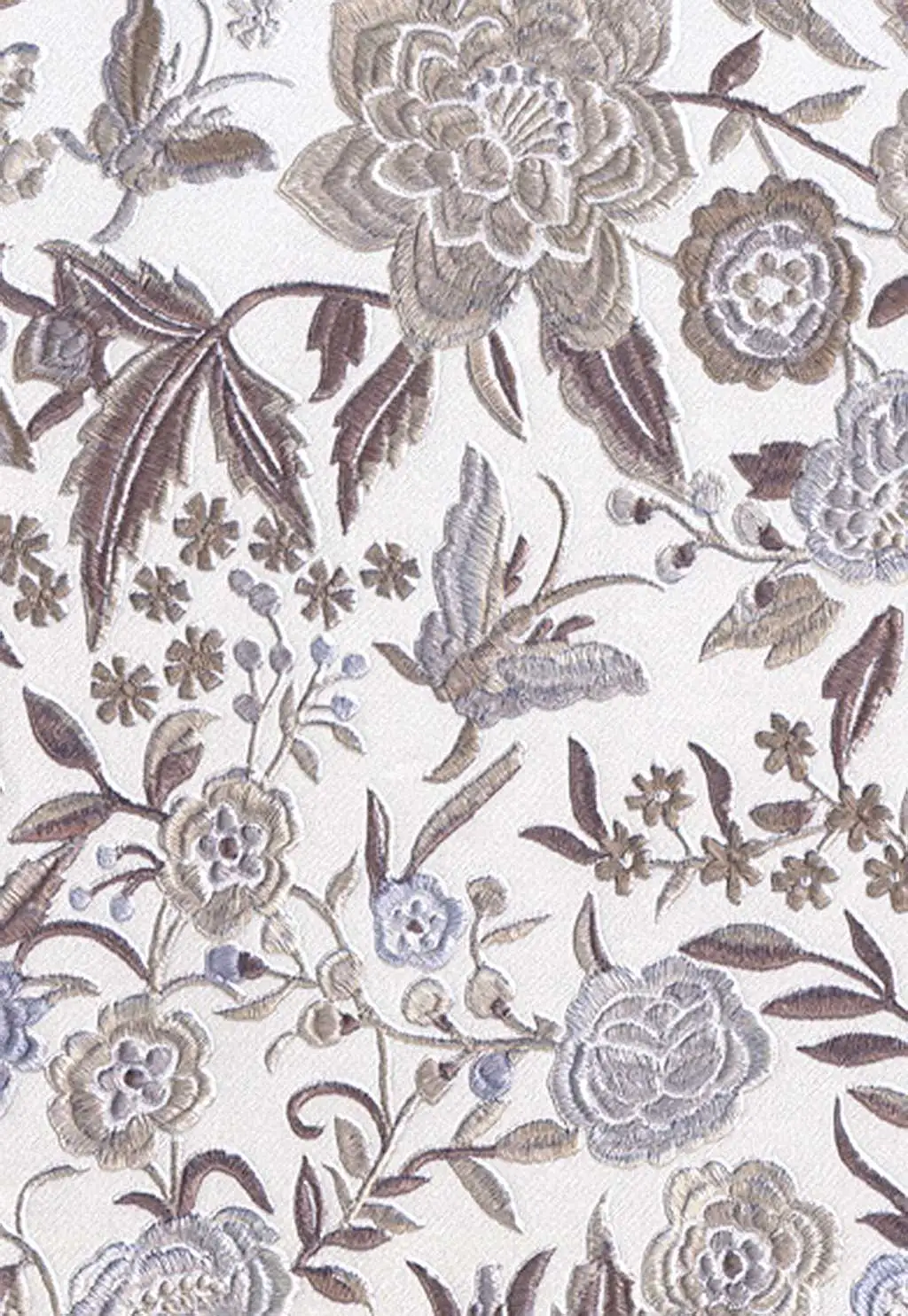 Oriental Garden, col. 11 - Blumen - Gewebe - Ranken - Stickerei - Silber - Schmitz