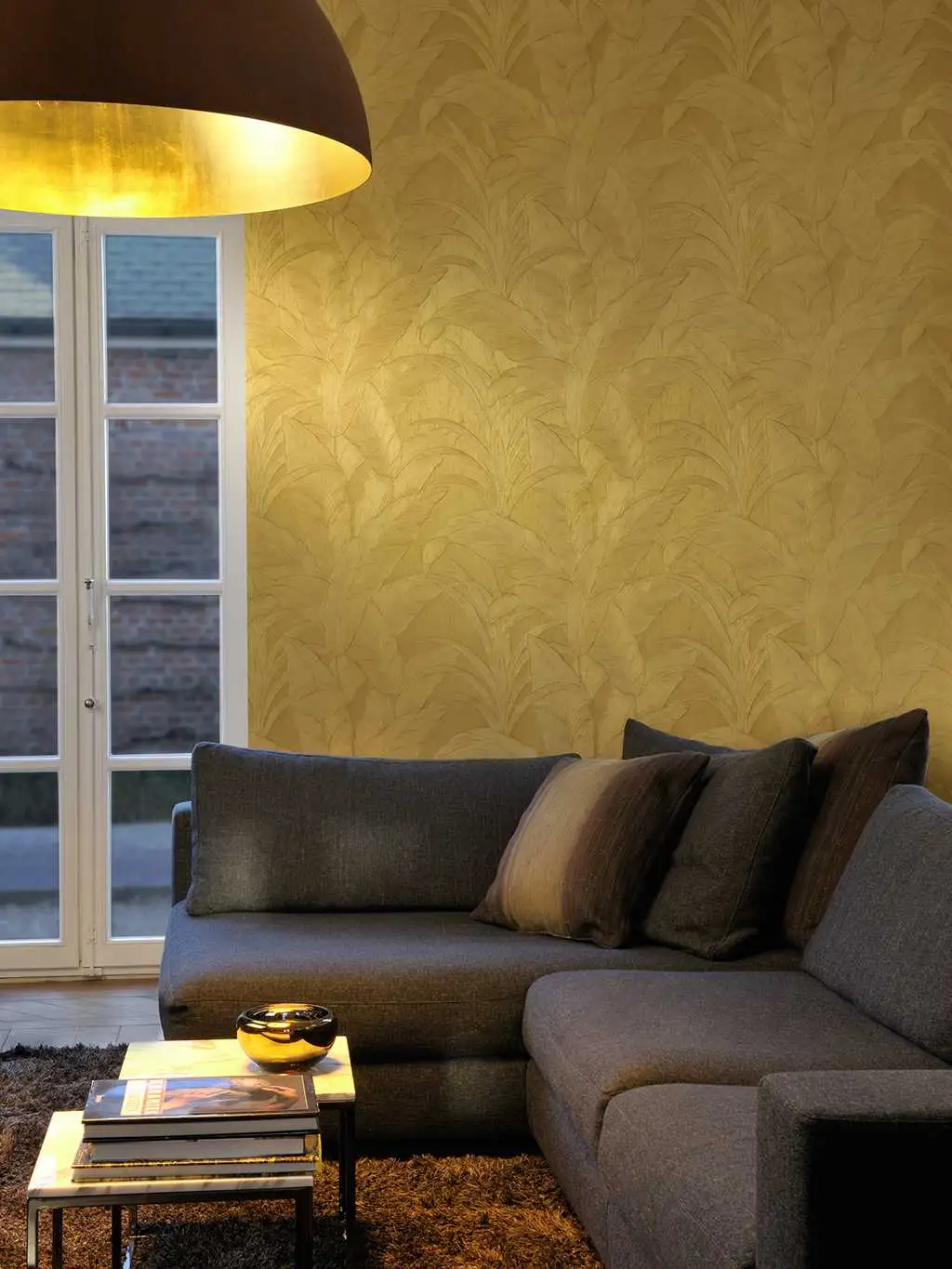 Elaine, col.04 - Blätter - Gold - ARTE