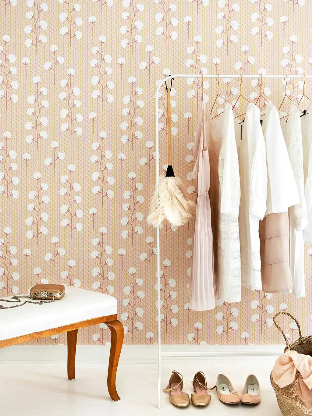 Sweet Cotton, col.01 - Strick - Äste - Ocker - Pink - Rosa - Weiß - Majvillan AB