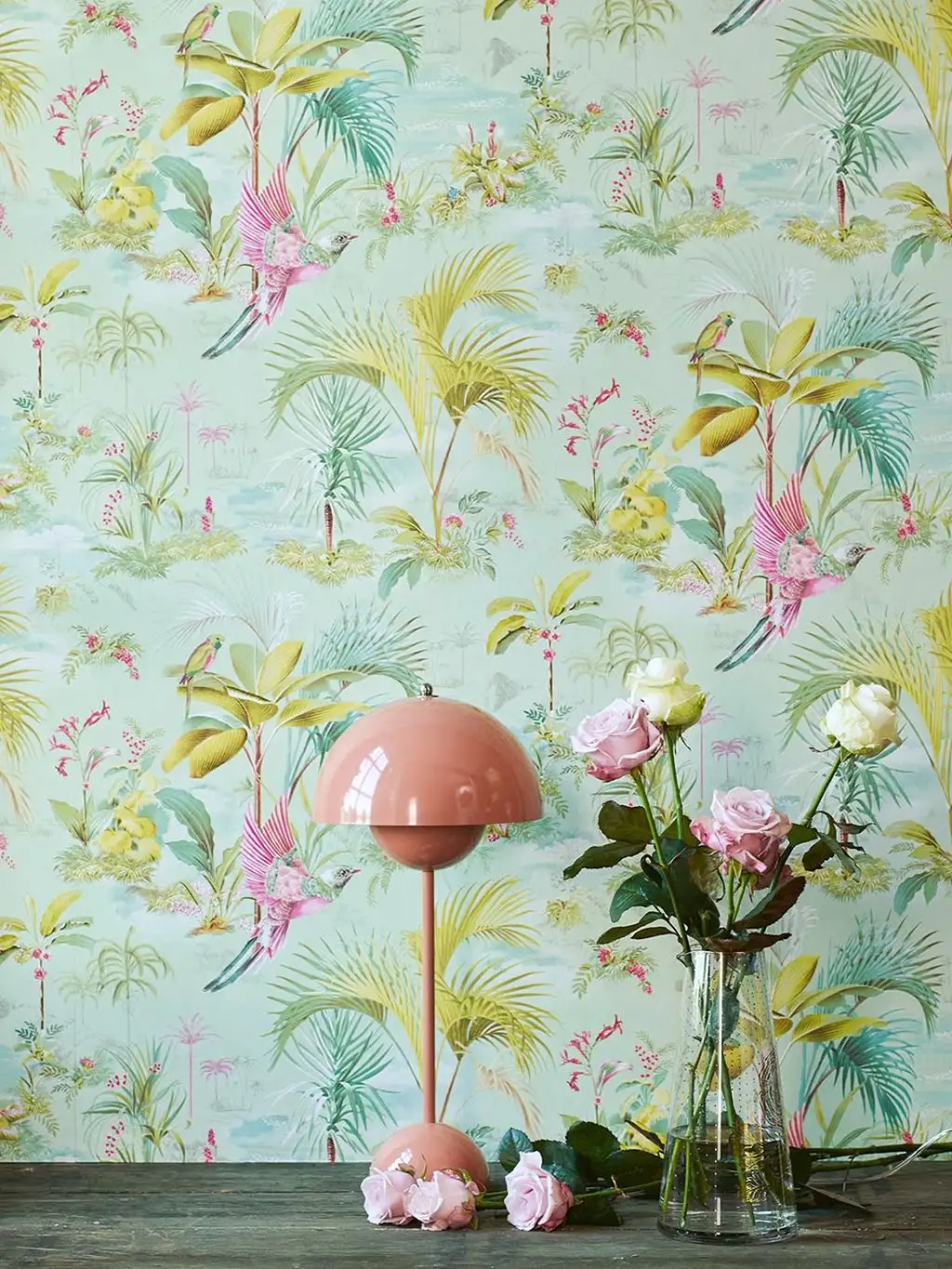 Palm Scenes, col. 4 - Blumen - Blätter - Tapeten mit Vogelmotiven - Tier Tapeten - Multicolor - Pip Studio