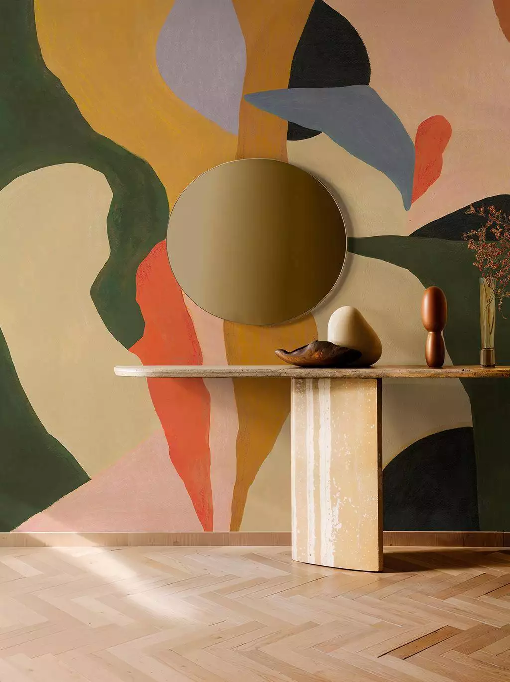 Abstract Mex Coral - Collage - Multicolor - Tres Tintas