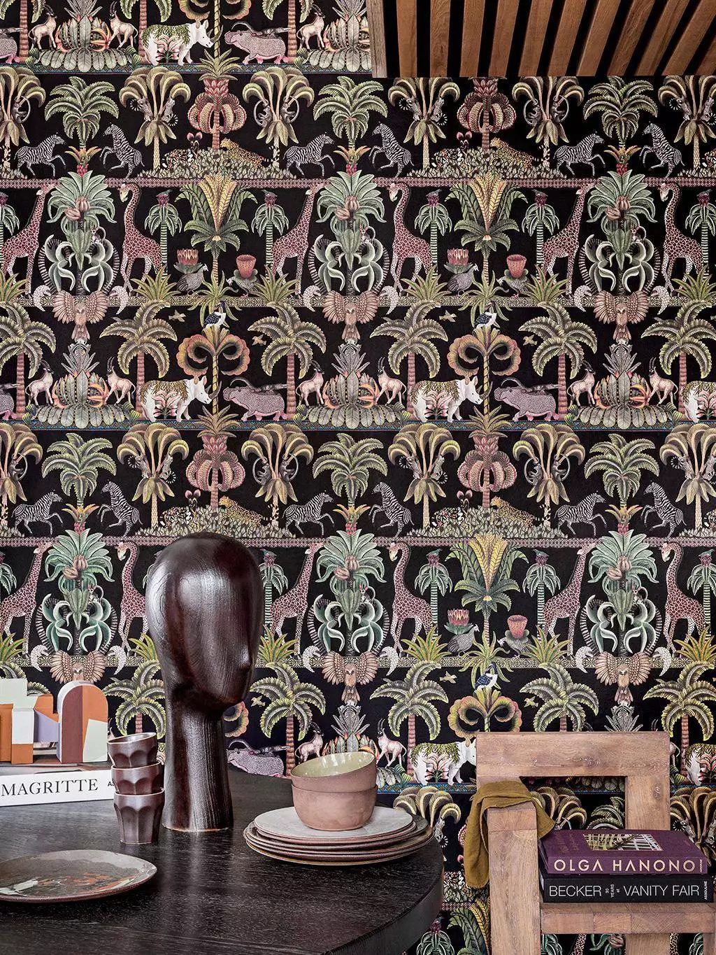 Afrika Kingdom, col. 27 - Blätter - Bäume - Fauna - Florale Muster - Früchte - Tiere - Multicolor - Cole & Son