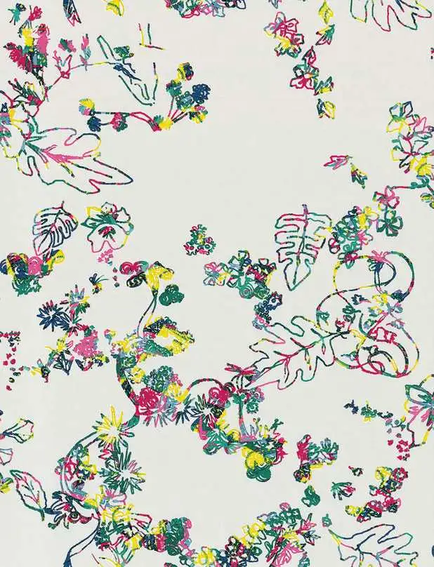 Daks, col.02 - Blätter - Creme - Grau - Multicolor - Tres Tintas