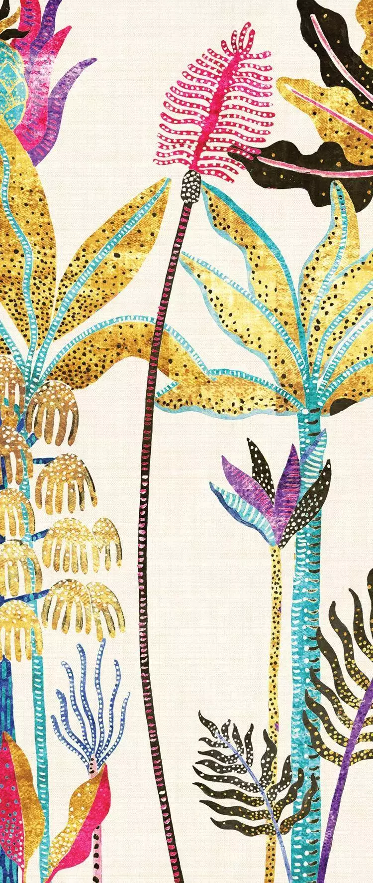 Parque, Panoramics, col. 02 - Blumen - Blätter - Bäume - Multicolor - Masureel