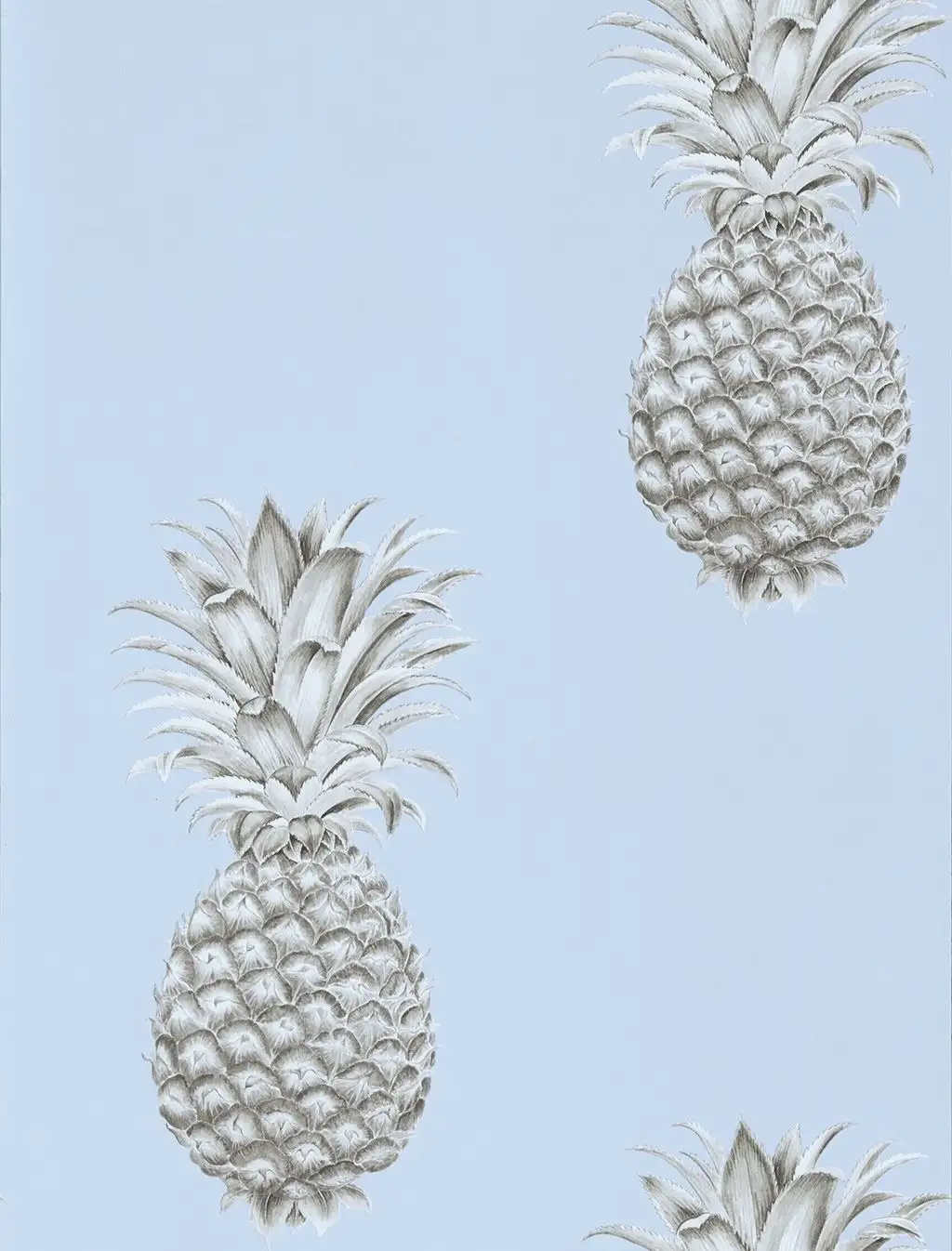 Pineapple Royale, col.05 - Früchte - Hellblau - Sanderson 