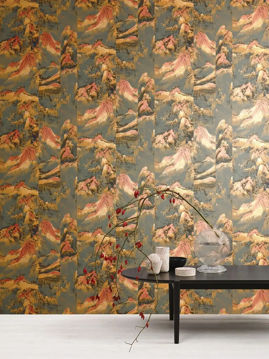 Akiyama, col. 02 - Asia - Berge - Landschaft - Gold - Multicolor - Masureel