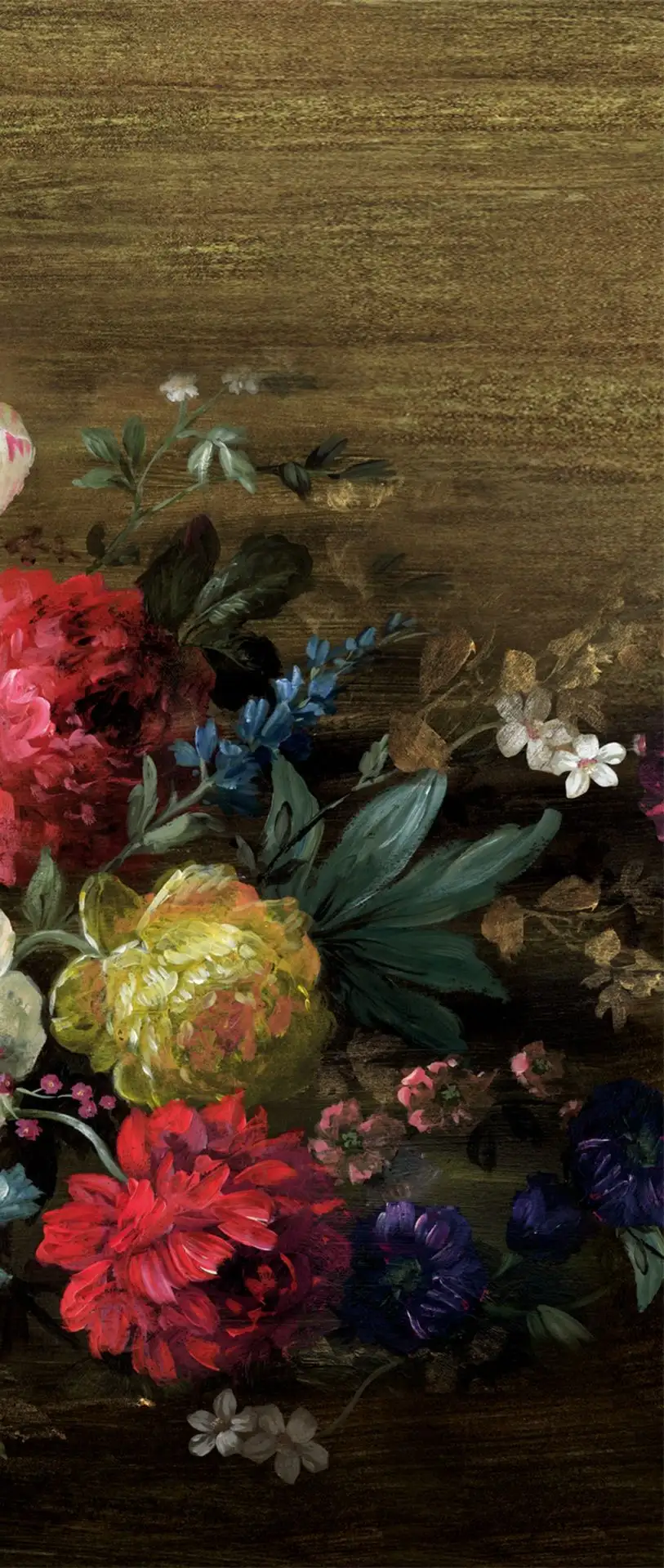 HALEY CLARET, col. 03 - Blumen - Blätter - Multicolor - Masureel