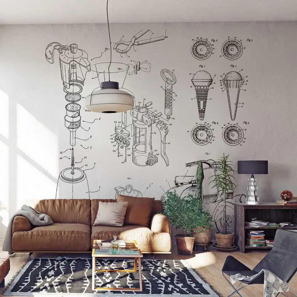 White Edition A2 - Gegenstände - Schwarz - Weiß - TapetenAgentur