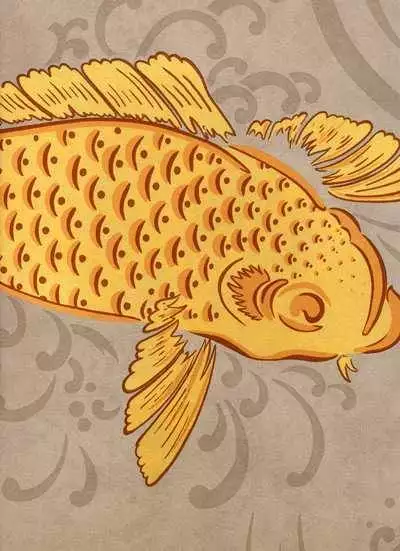 Derwent, col. 01 - Fische - Gold - Orange - Osborne & Little